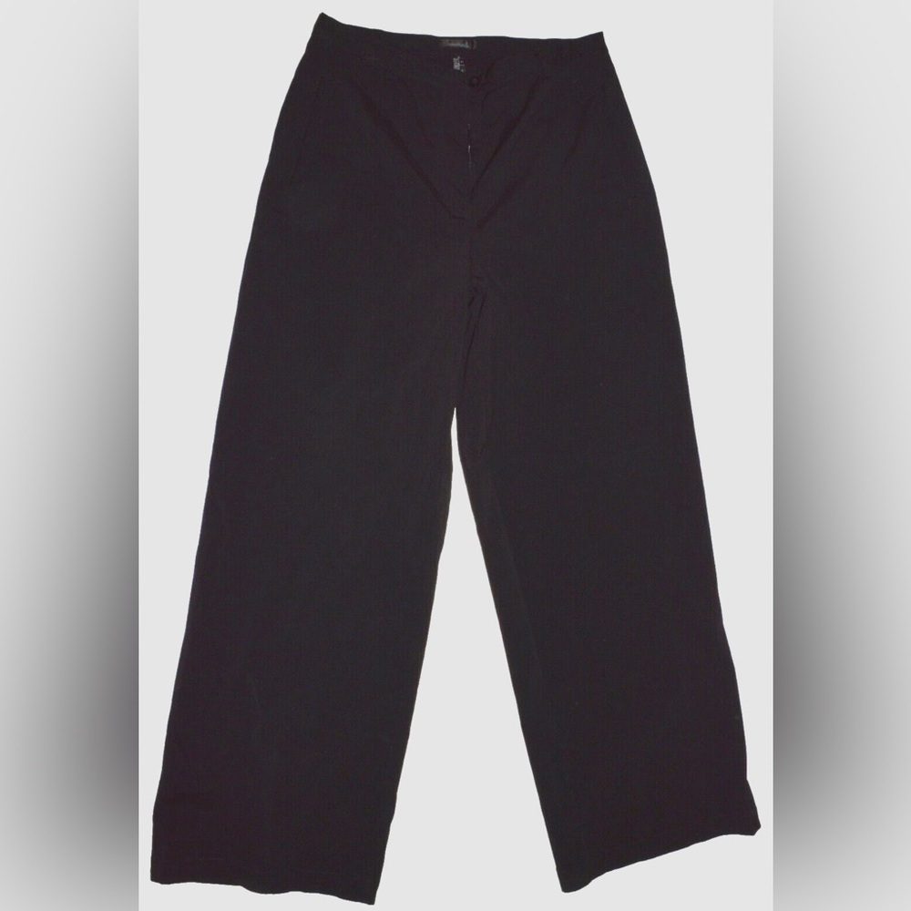 ANIMALE SIZE S SMALL 28X28 BLACK STRETCHY STRAIGHT WIDE LEG DRESS PANTS